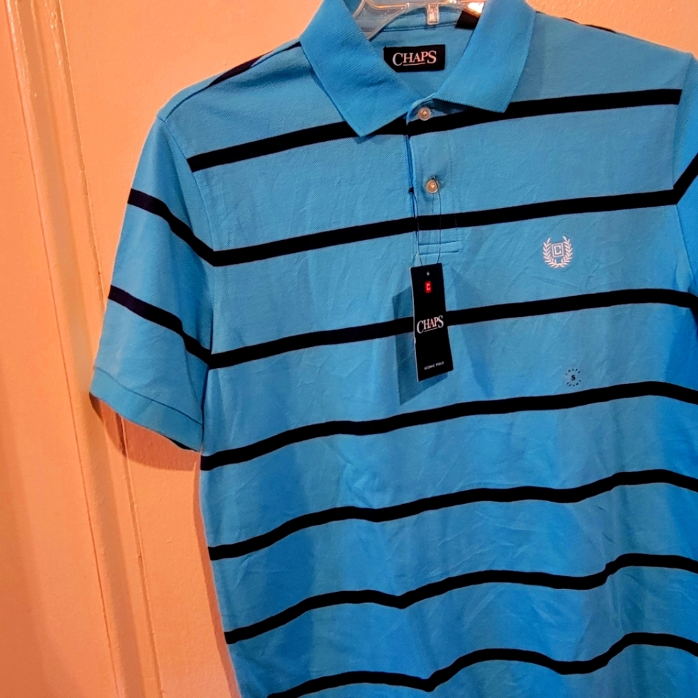 New with tags Chaps brand men's cotton polo shirt.